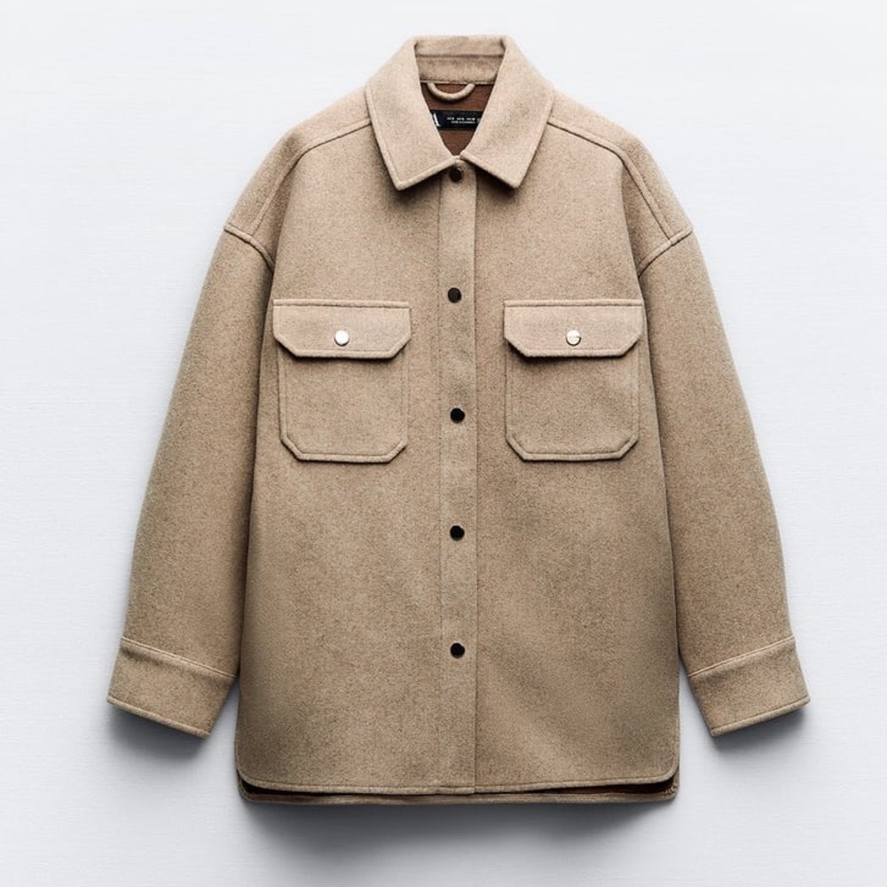 ZARA, Tan Shacket, M
